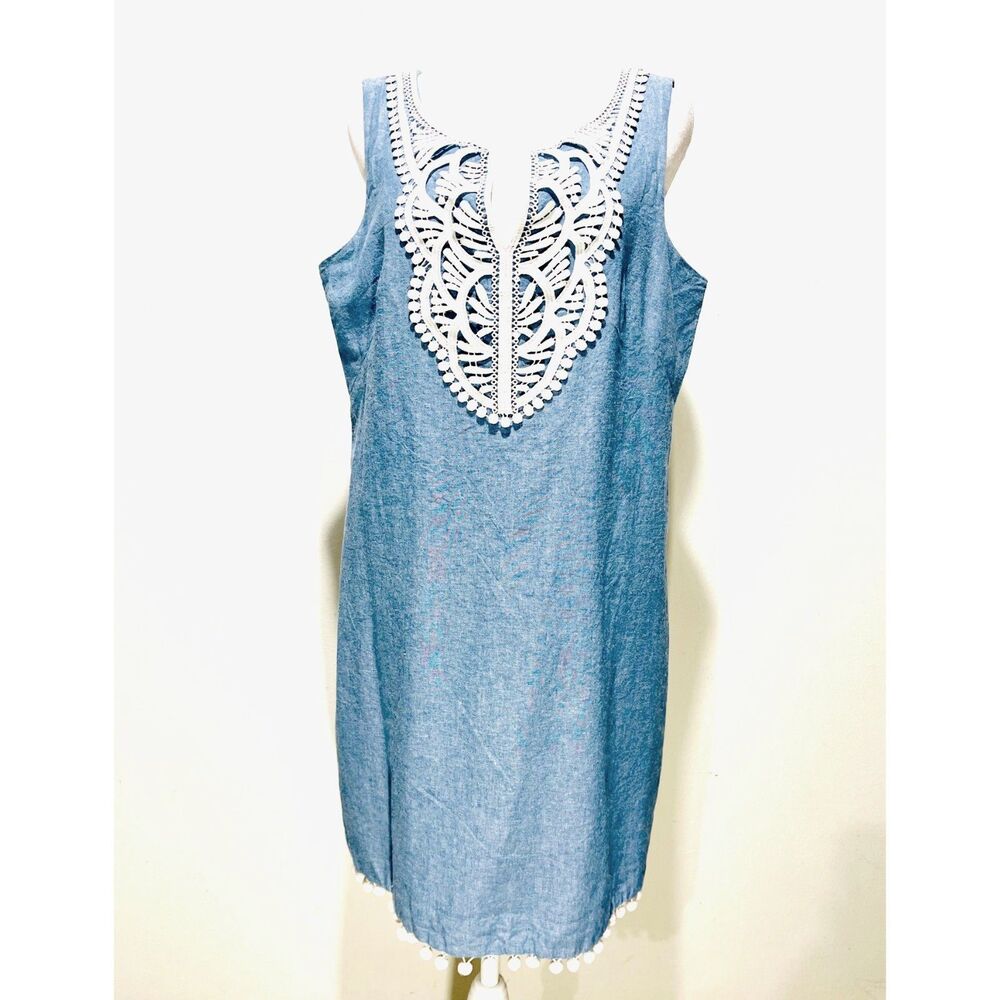 Eliza J dress cotton Blur crochet lace casual beach summer resort wome's 12